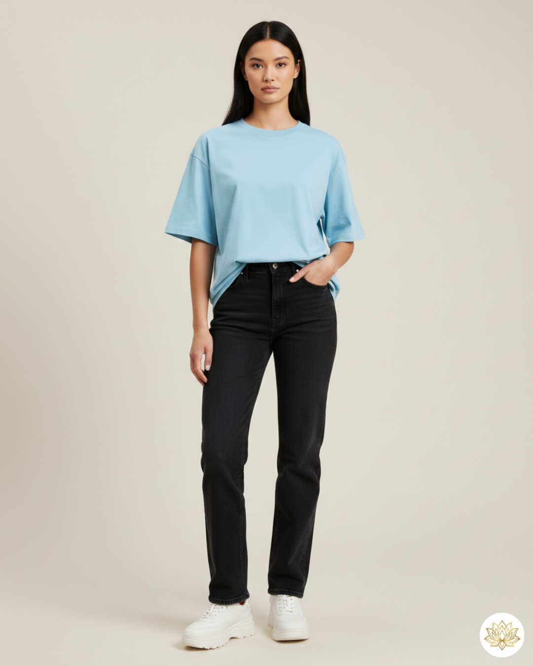 Unisex Oversized Classic T-Shirt | Baby Blue | Plain