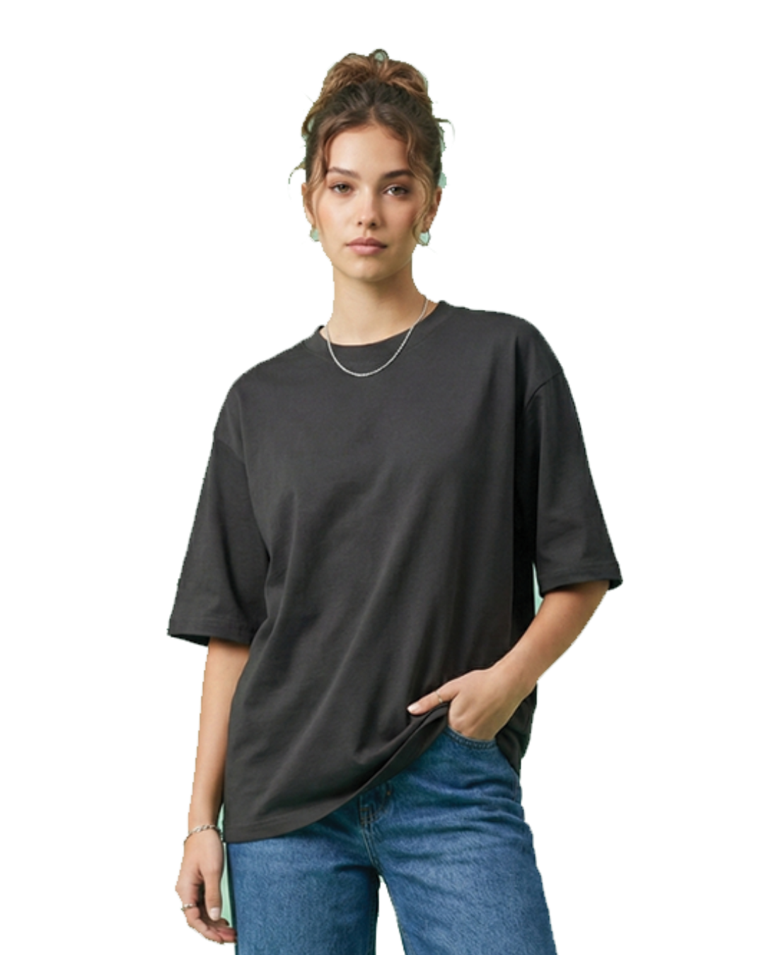 Unisex Oversized Classic T-Shirt | Black | Plain