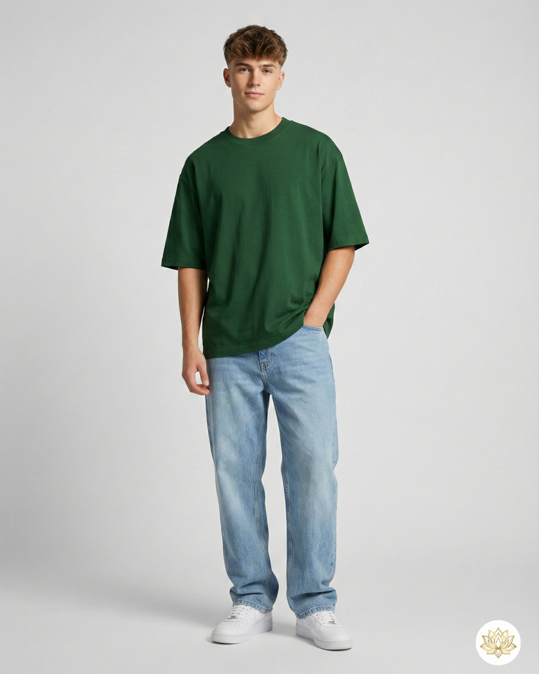 Unisex Oversized Classic T-Shirt | Bottle Green | Plain