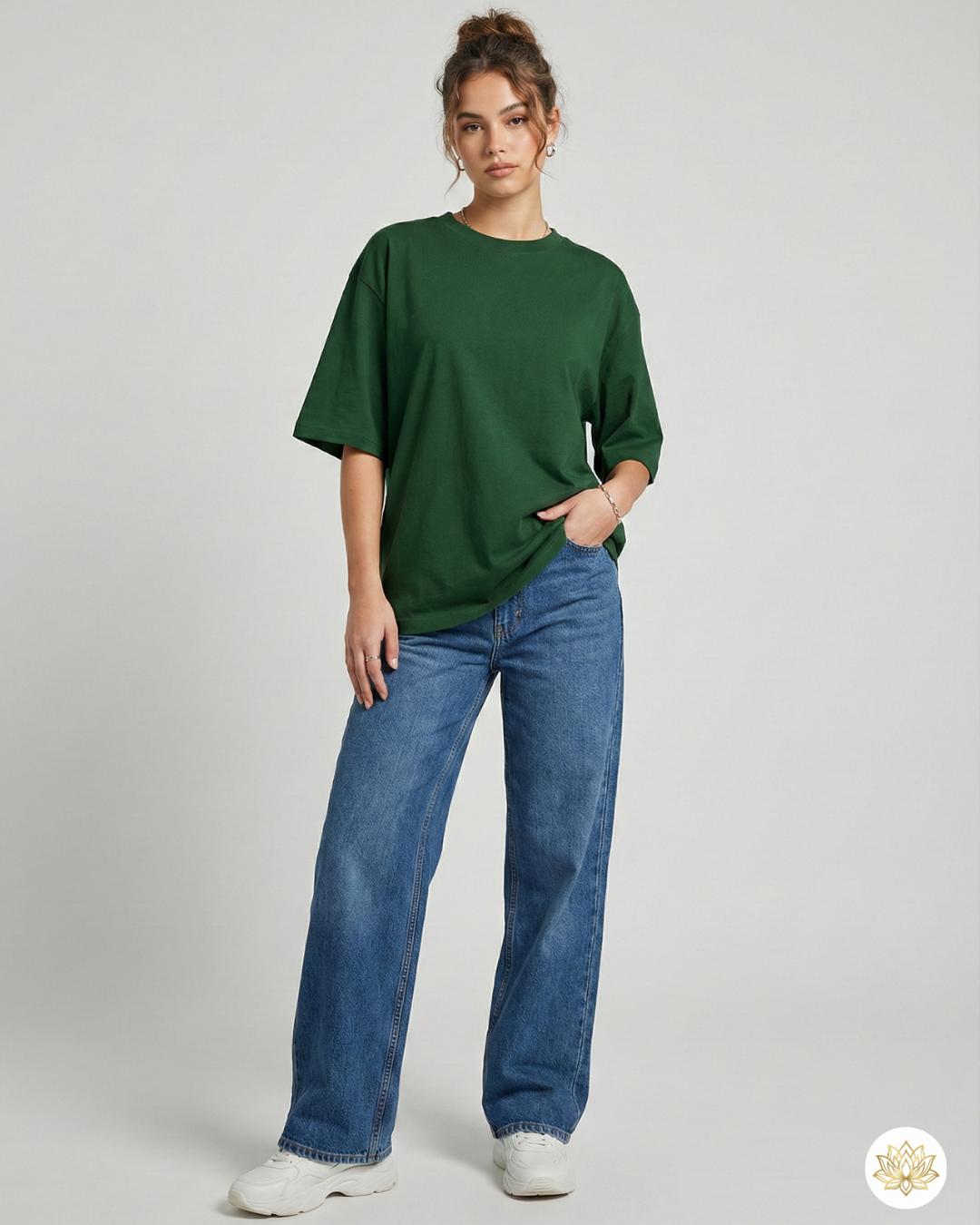 Unisex Oversized Classic T-Shirt | Bottle Green | Plain