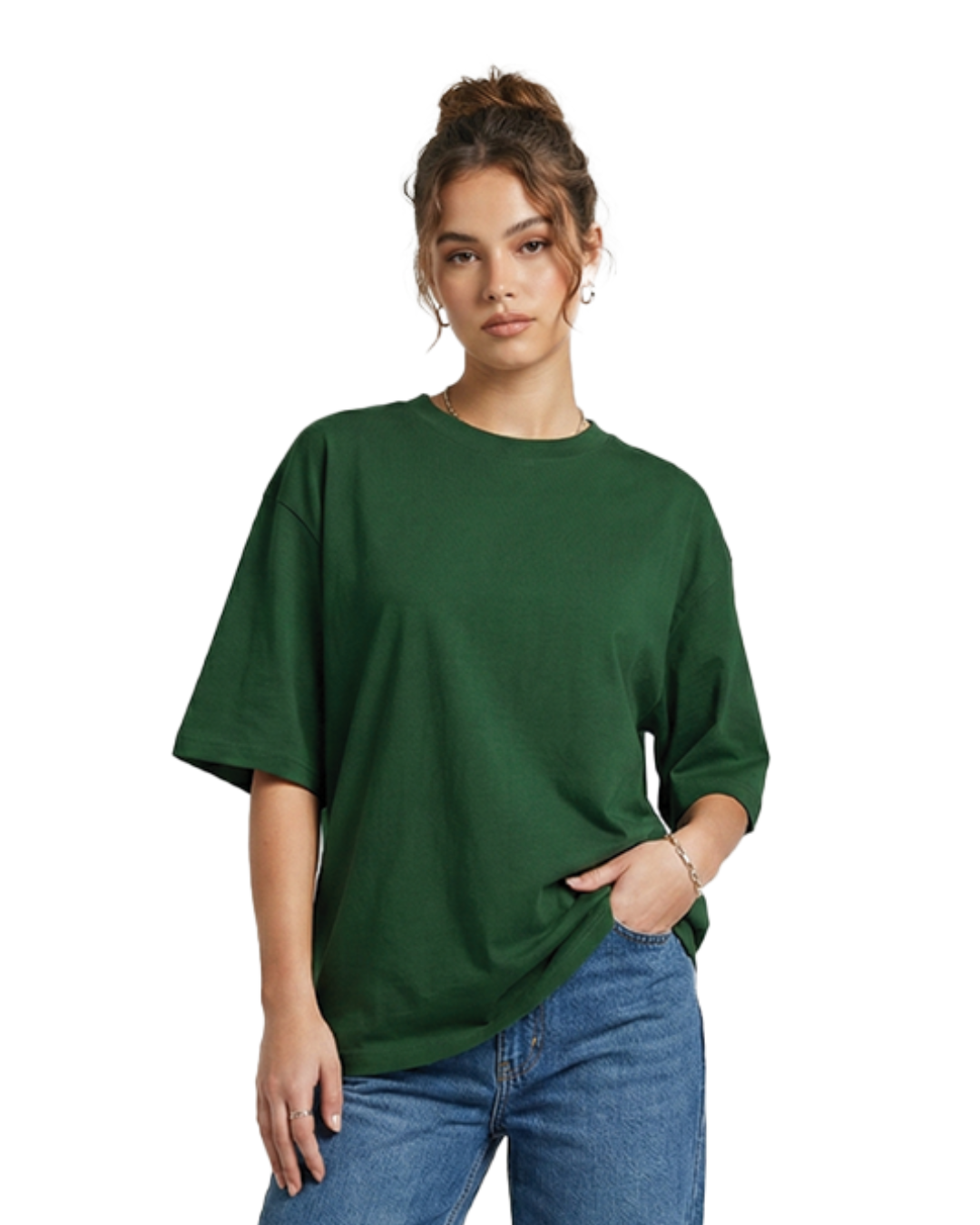 Unisex Oversized Classic T-Shirt | Bottle Green | Plain