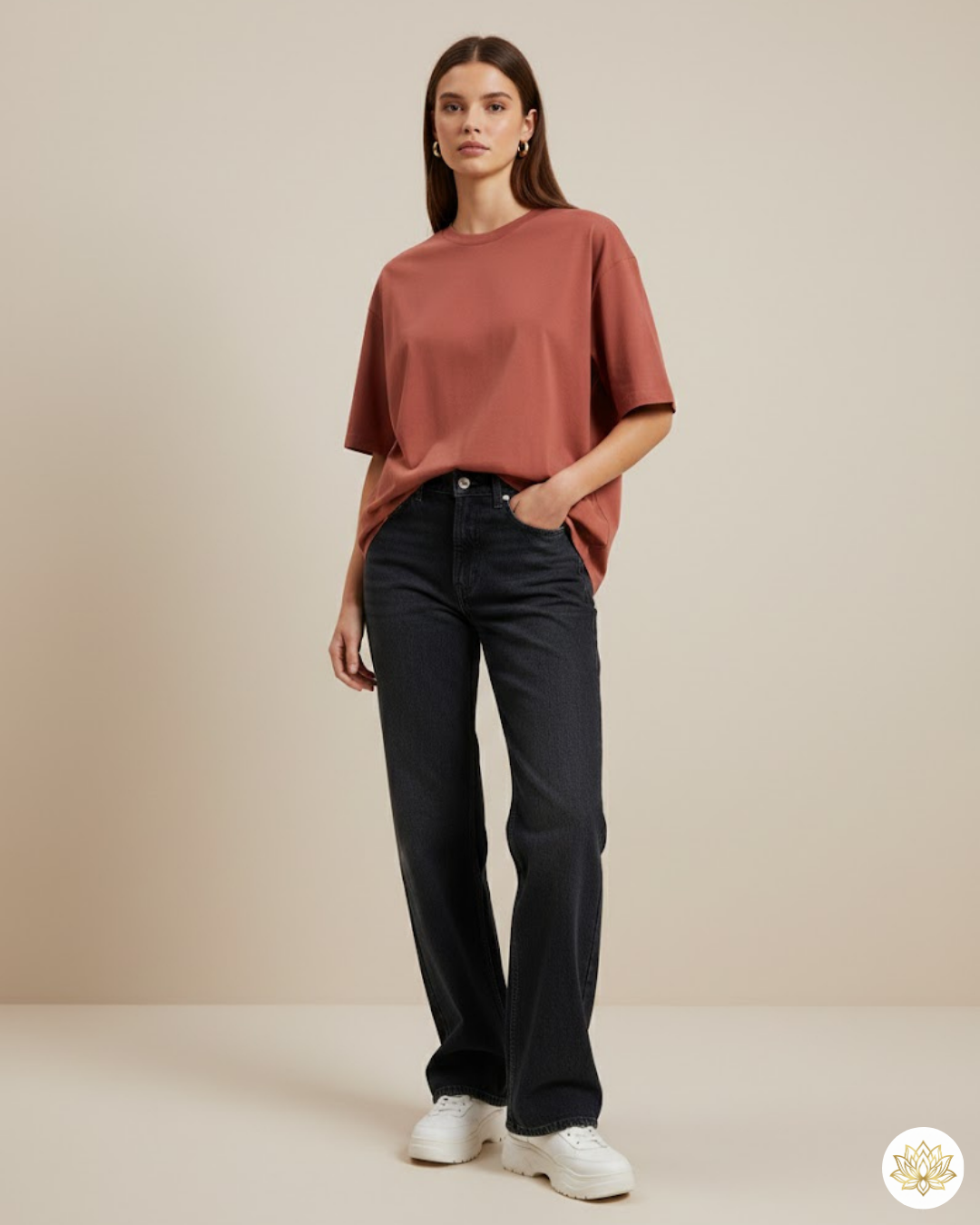 Unisex Oversized Classic T-Shirt | Coral | Plain