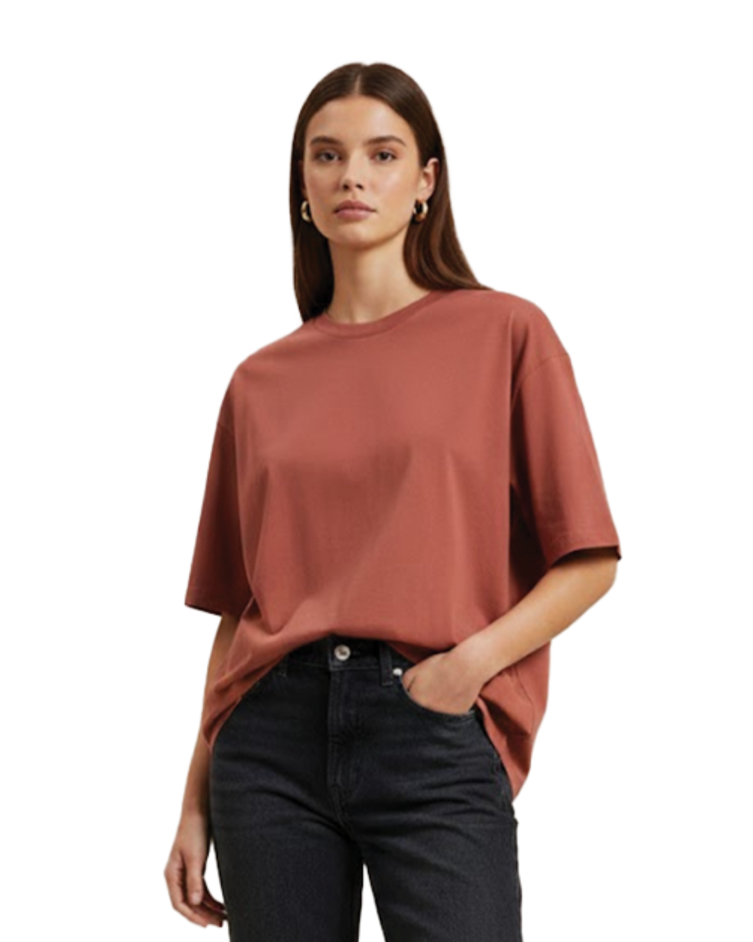 Unisex Oversized Classic T-Shirt | Coral | Plain