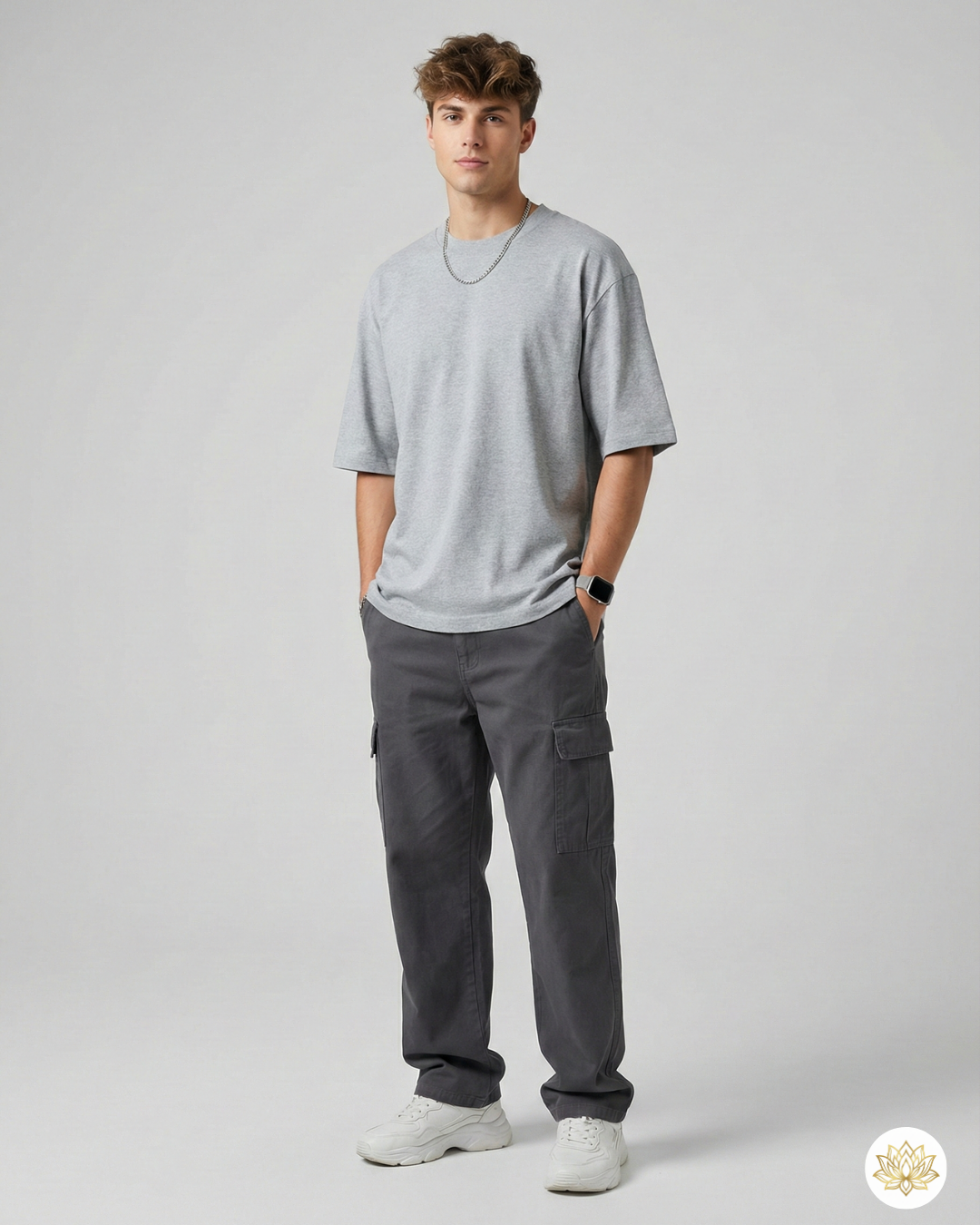 Unisex Oversized Classic T-Shirt | Grey Melange | Plain