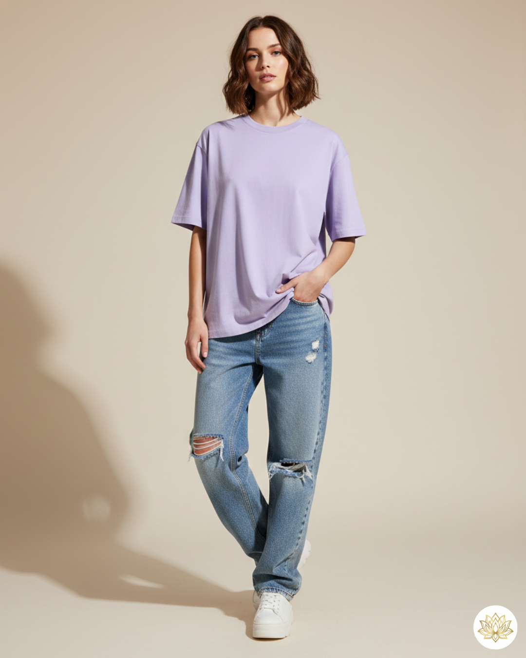 Unisex Oversized Classic T-Shirt | Lavender | Plain