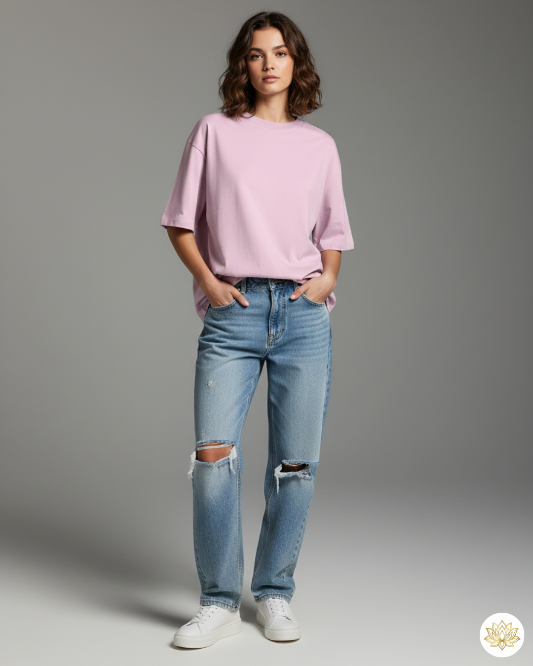 Unisex Oversized Classic T-Shirt | Light Baby Pink | Plain