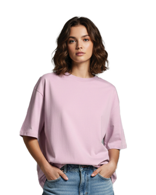 Unisex Oversized Classic T-Shirt | Light Baby Pink | Plain