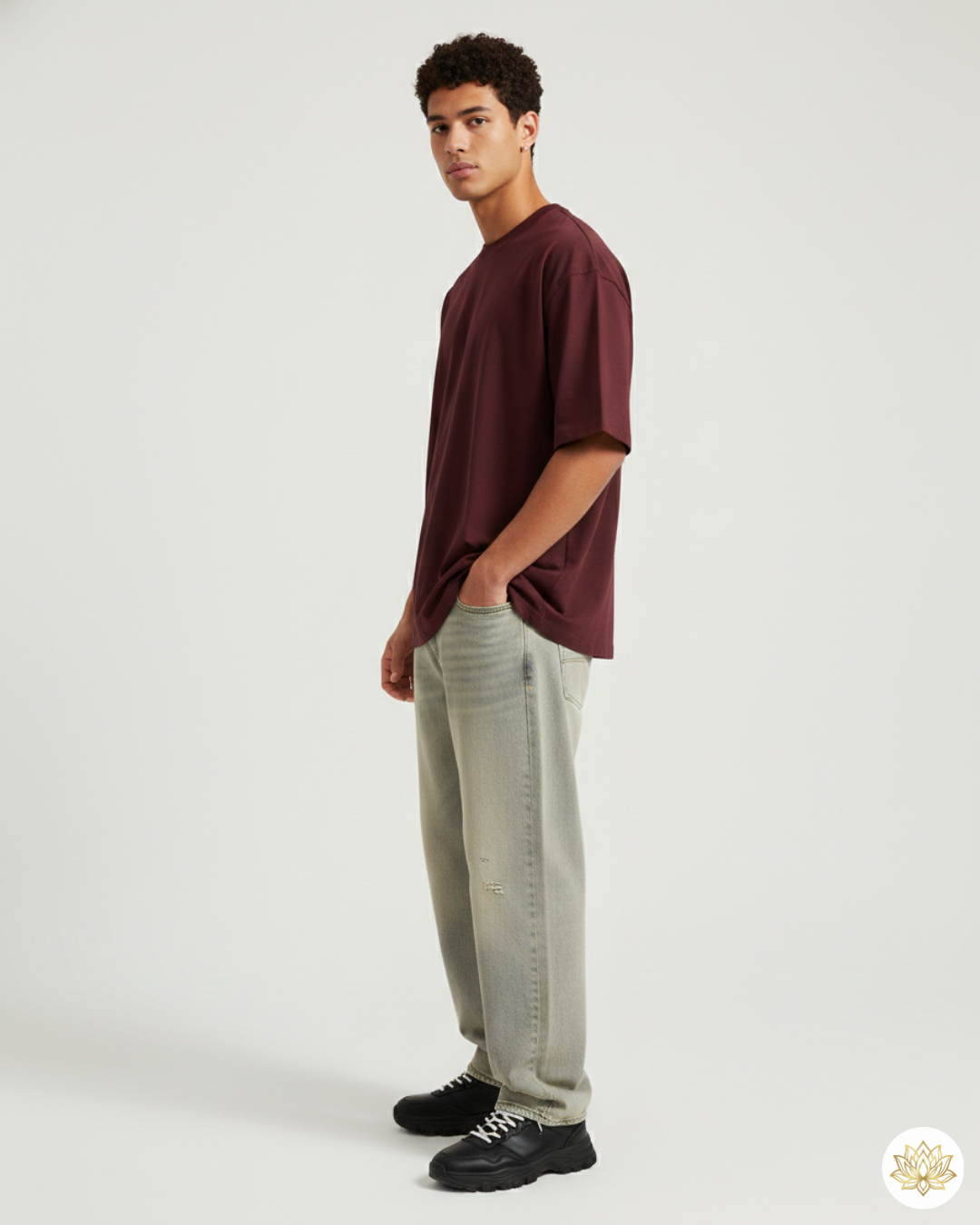 Unisex Oversized Classic T-Shirt | Maroon | Plain