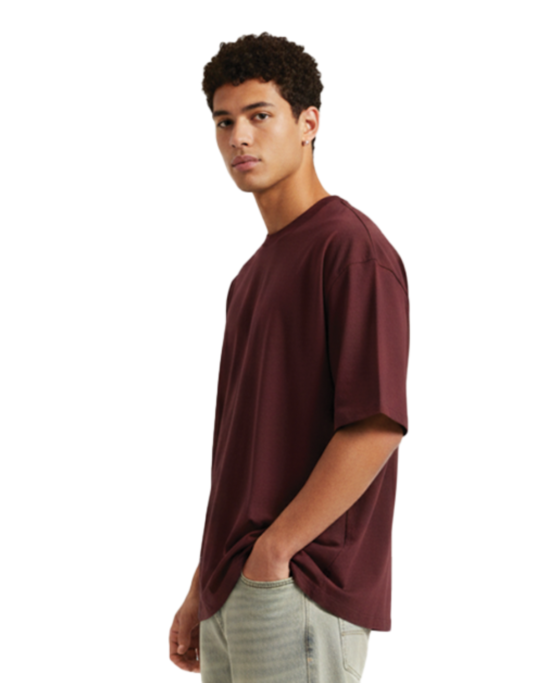 Unisex Oversized Classic T-Shirt | Maroon | Plain