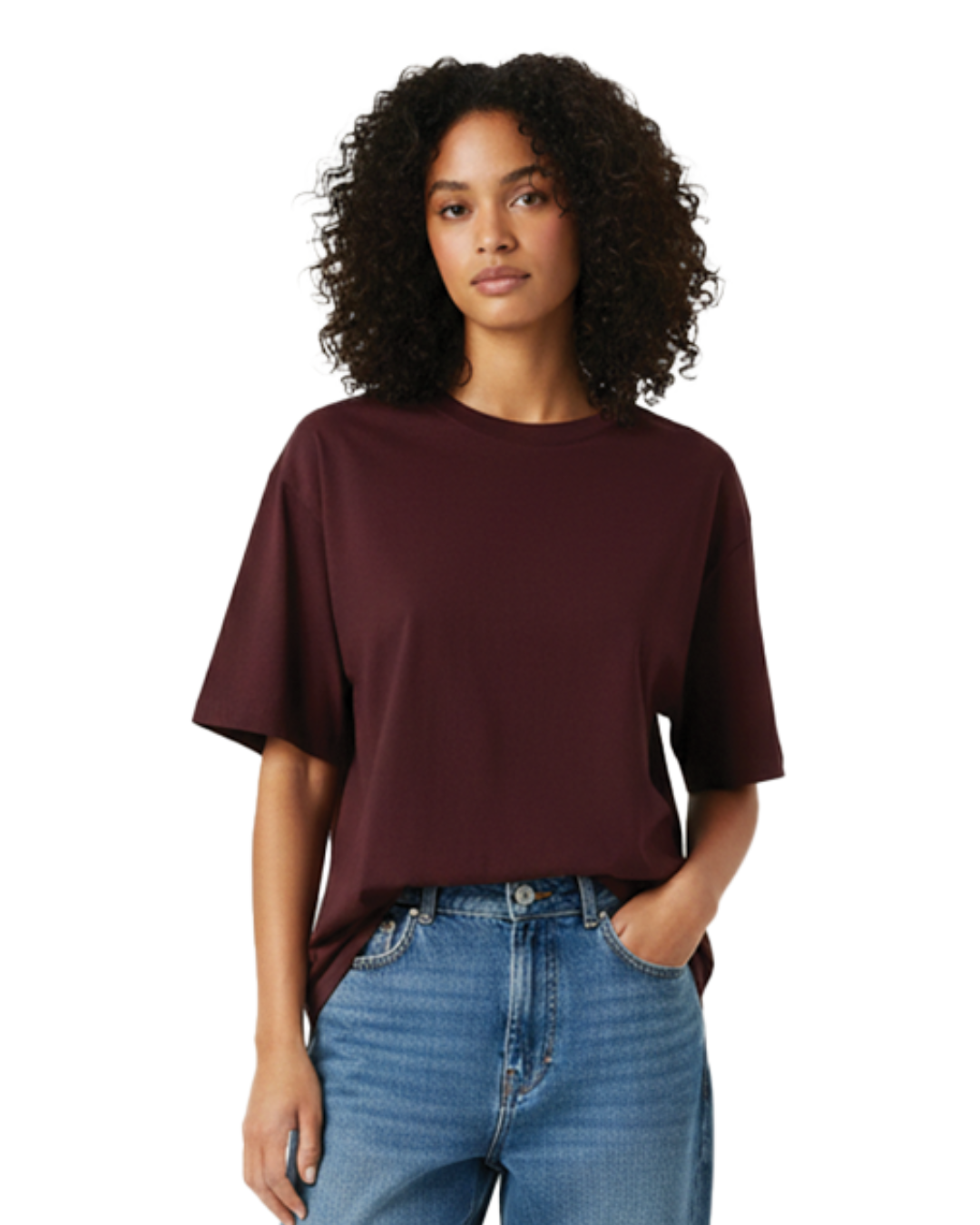 Unisex Oversized Classic T-Shirt | Maroon | Plain