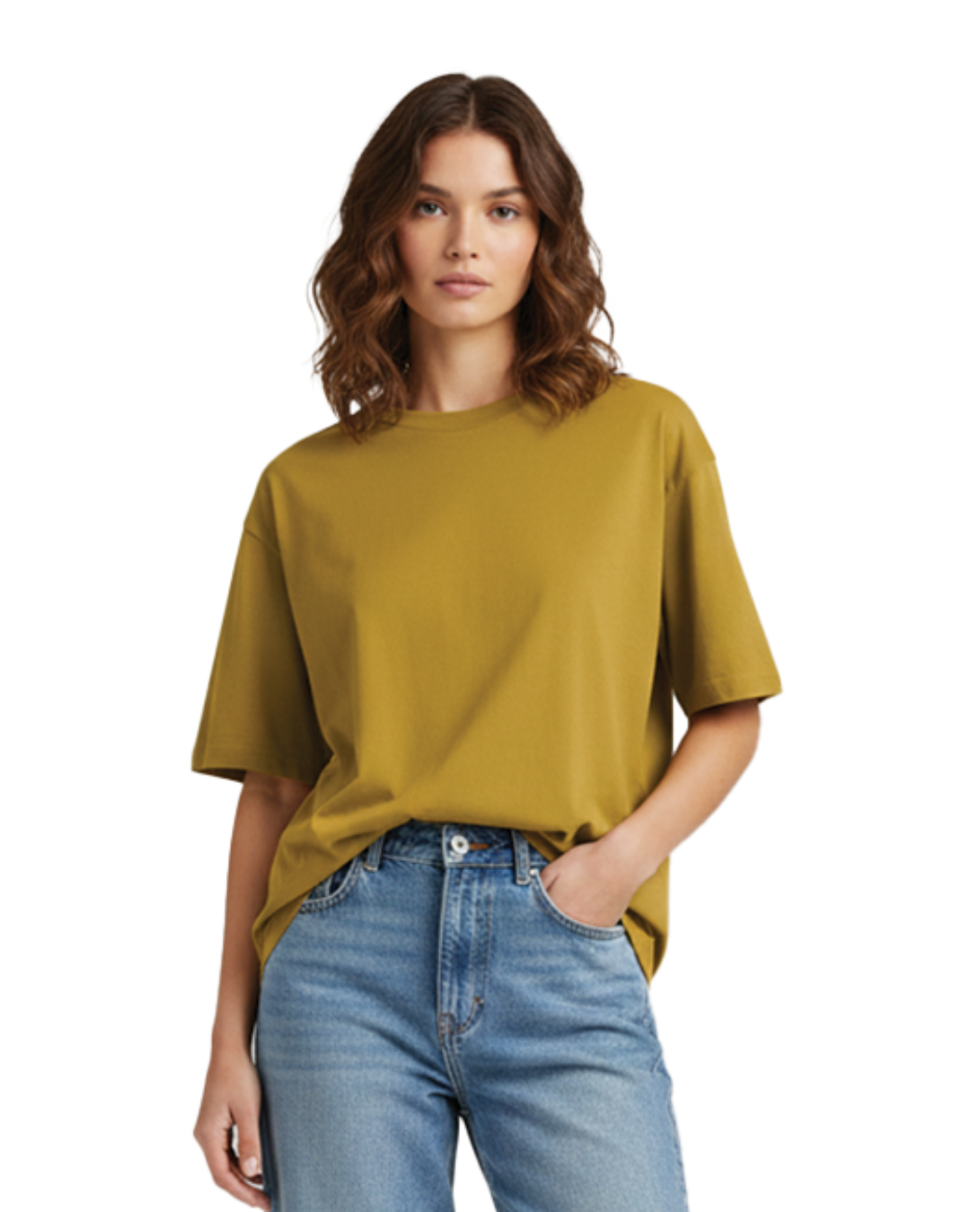 Unisex Oversized Classic T-Shirt | Mustard Yellow | Plain