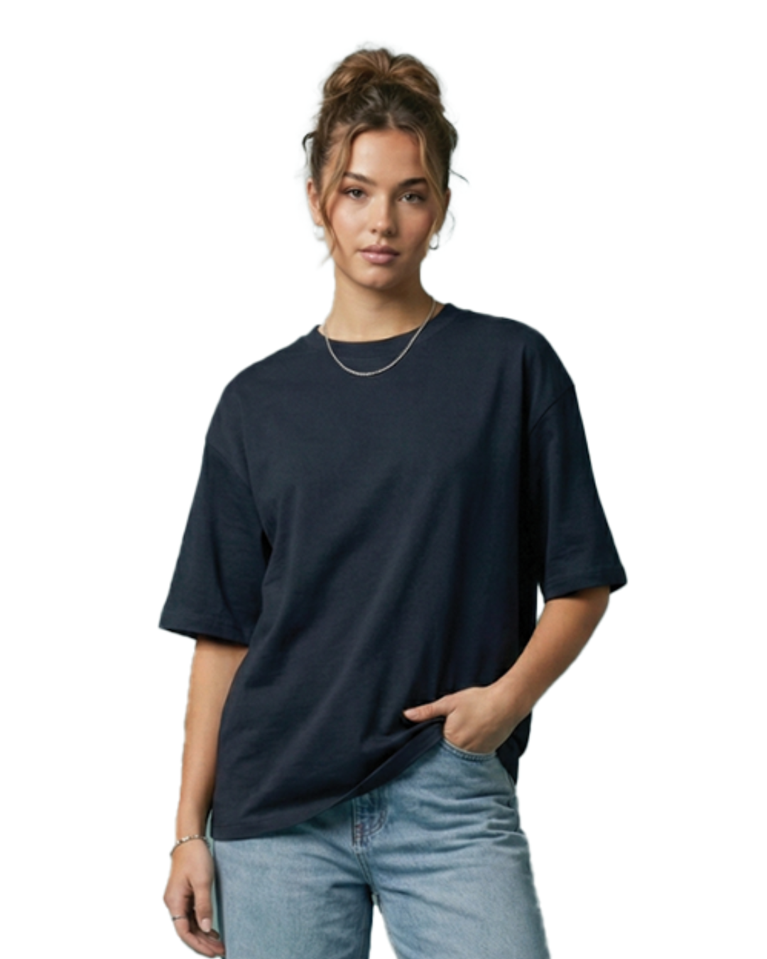 Unisex Oversized Classic T-Shirt | Navy Blue | Plain