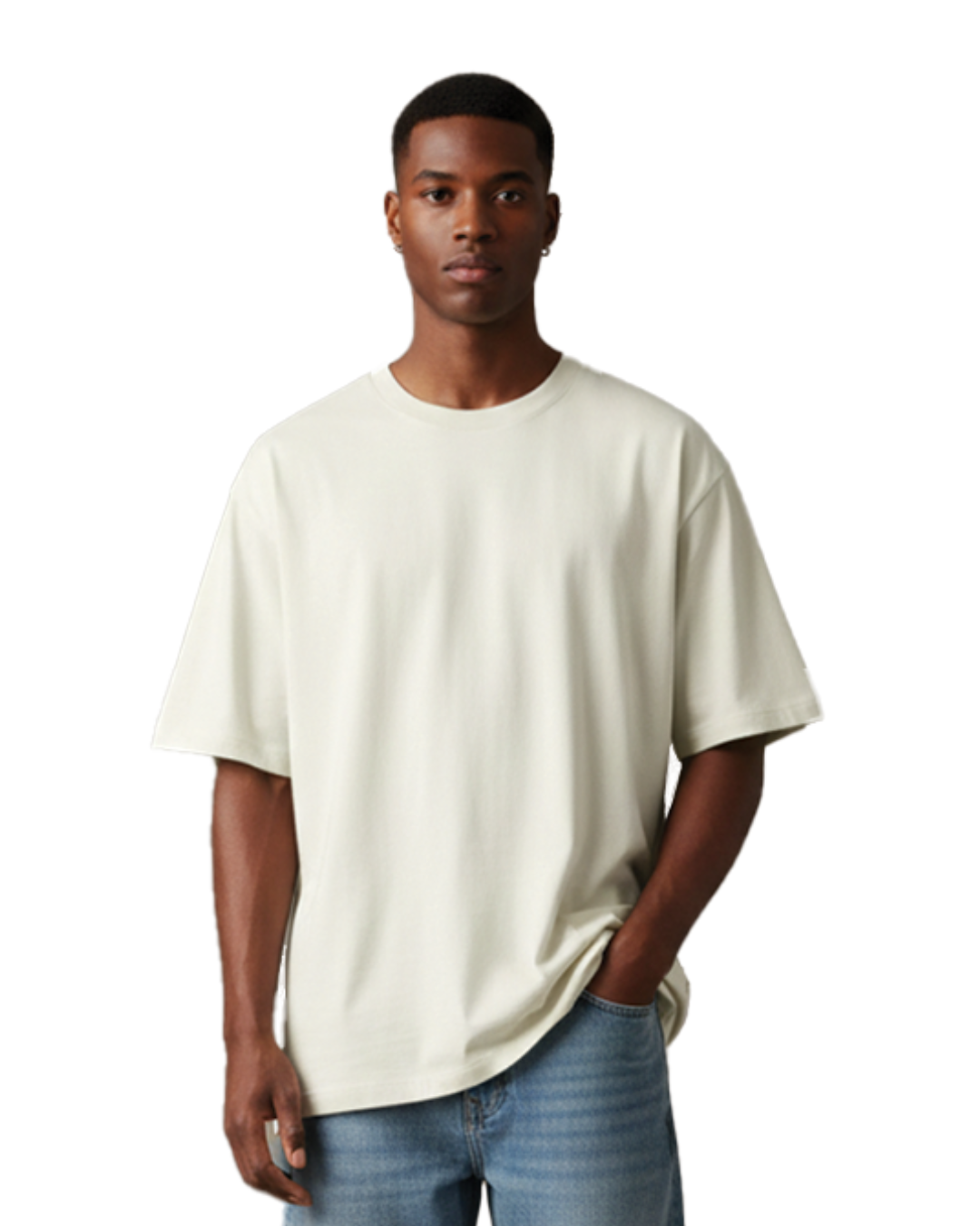 Unisex Oversized Classic T-Shirt | Off White | Plain