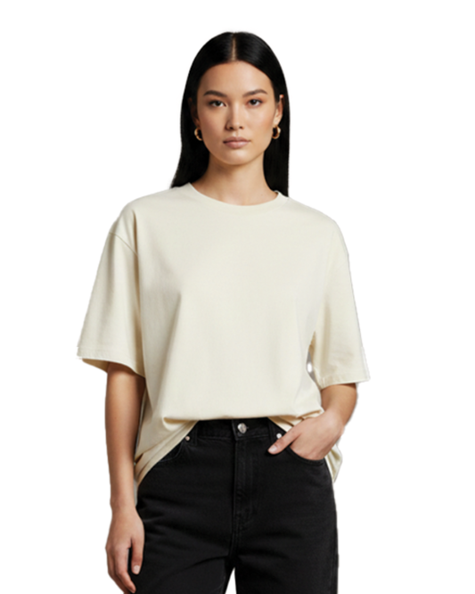 Unisex Oversized Classic T-Shirt | Off White | Plain