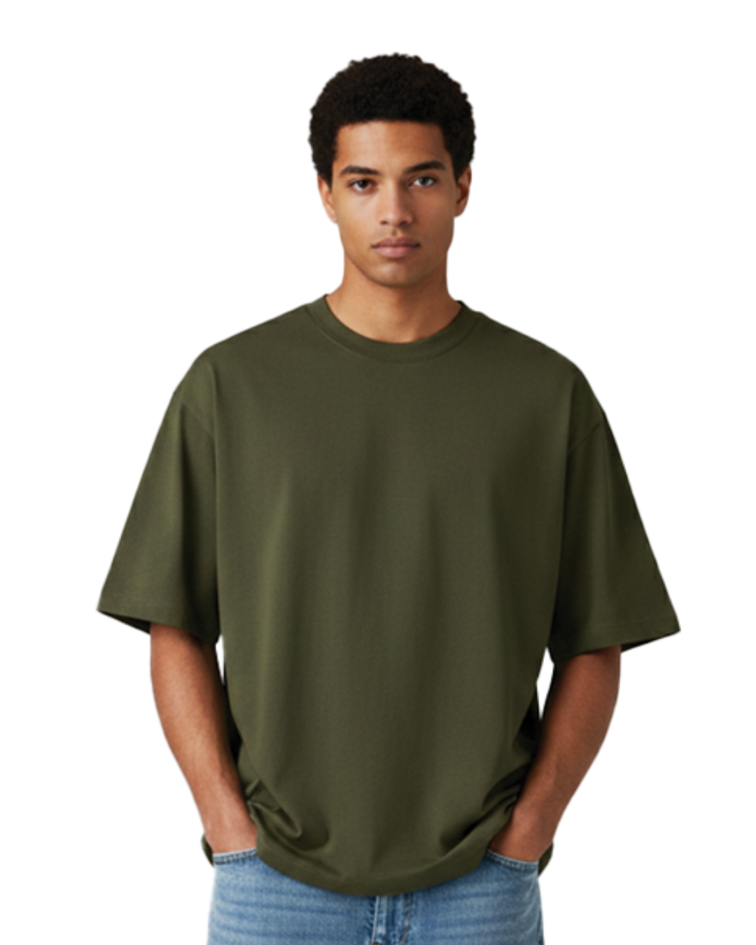 Unisex Oversized Classic T-Shirt | Olive Green | Plain