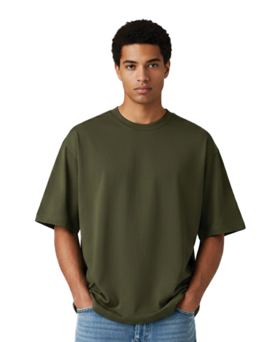 Unisex Oversized Classic T-Shirt | Olive Green | Plain