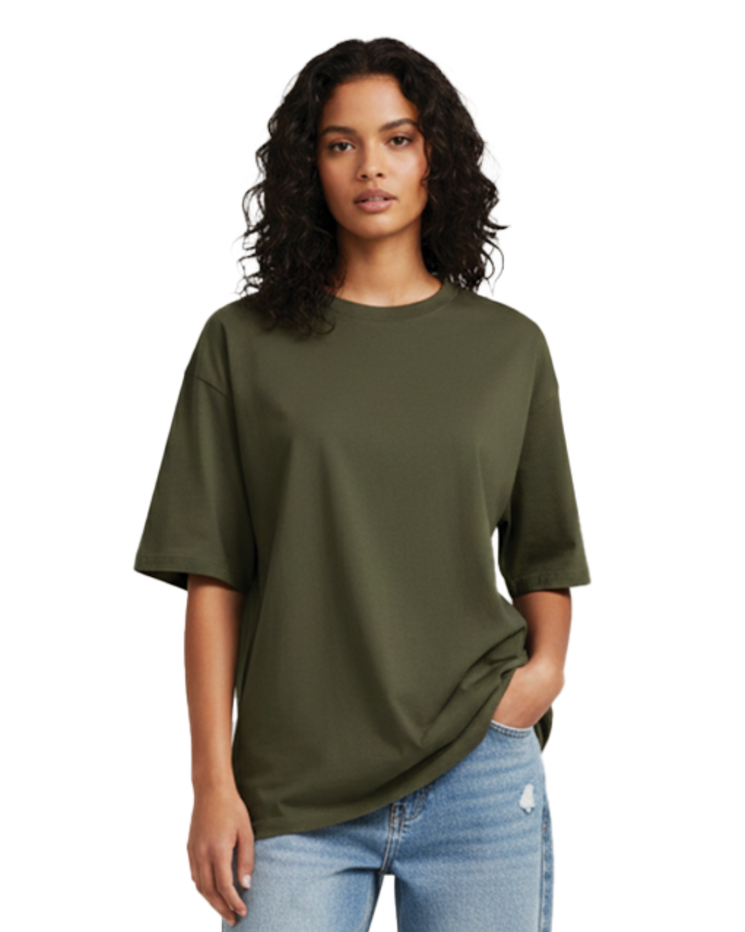 Unisex Oversized Classic T-Shirt | Olive Green | Plain