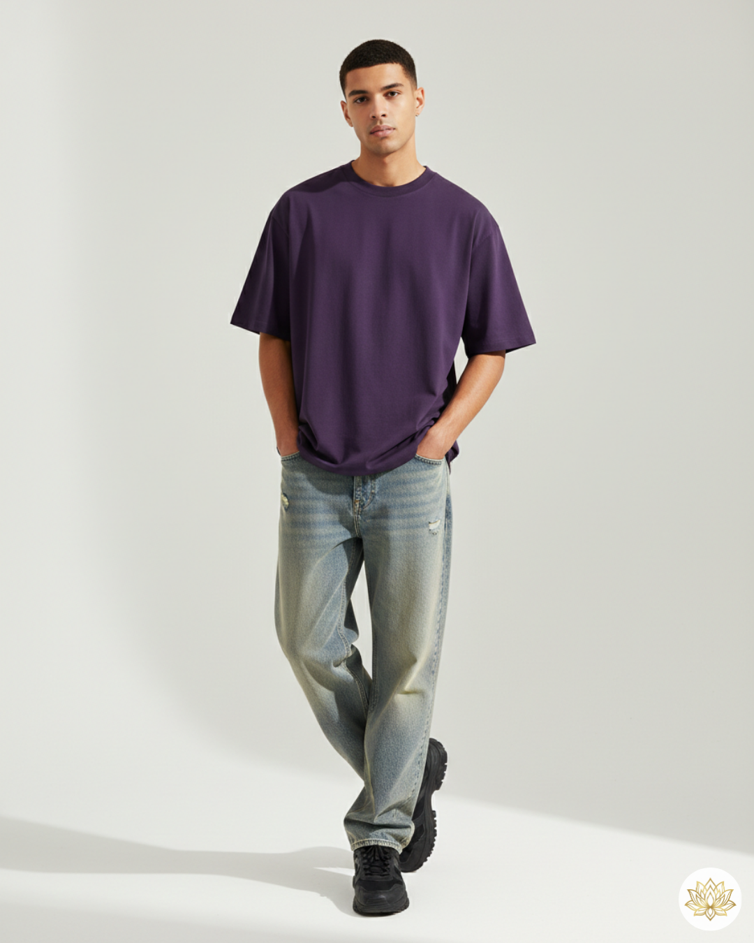 Unisex Oversized Classic T-Shirt | Purple | Plain
