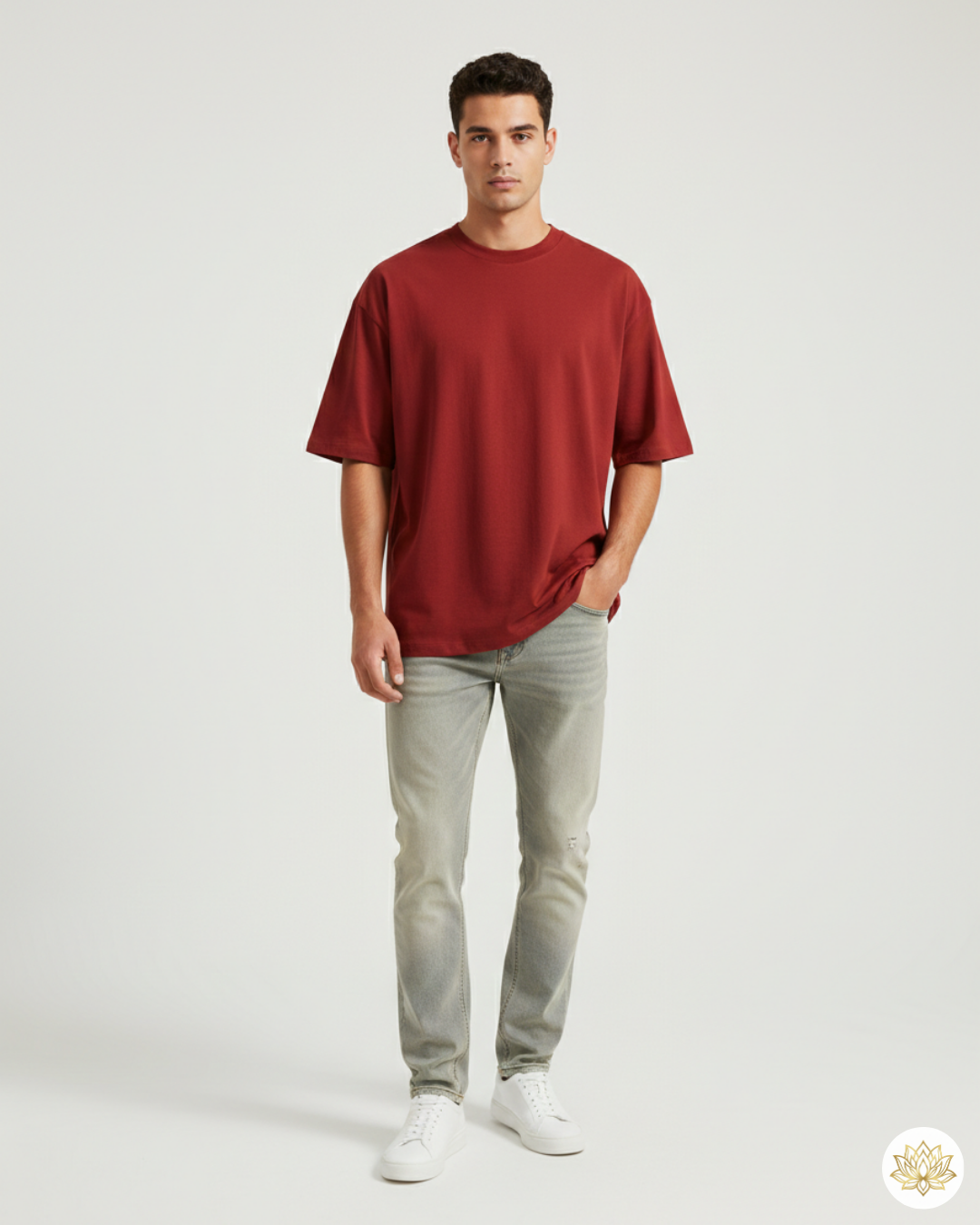 Unisex Oversized Classic T-Shirt | Red | Plain