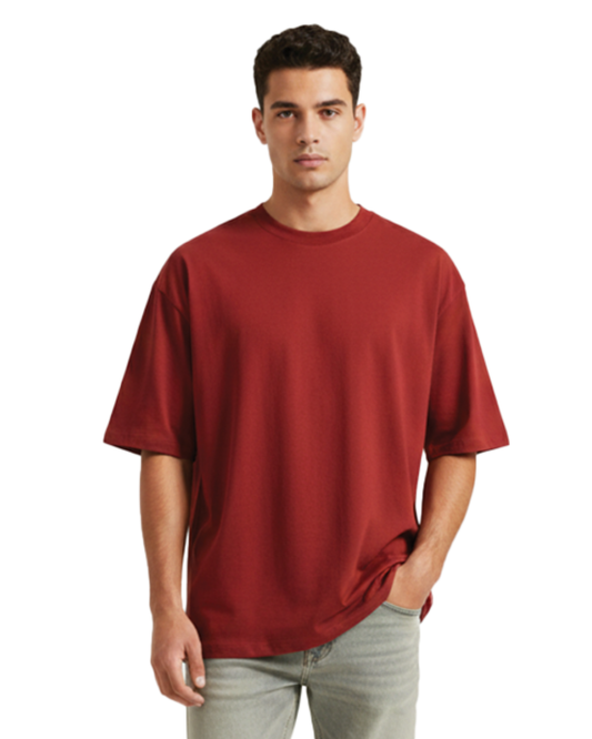 Unisex Oversized Classic T-Shirt | Red | Plain
