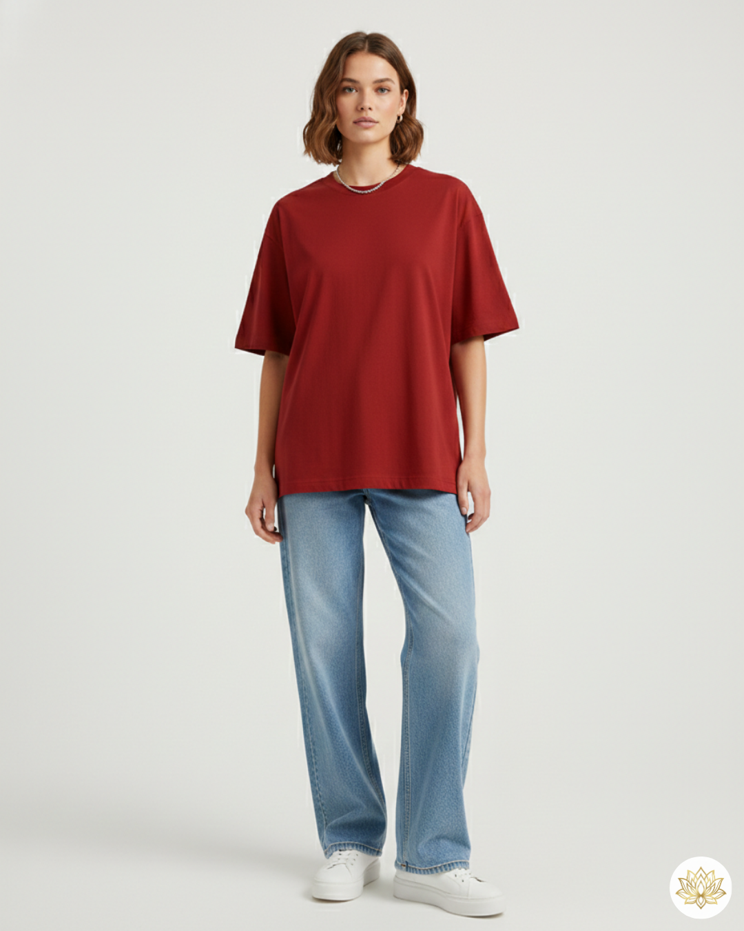 Unisex Oversized Classic T-Shirt | Red | Plain