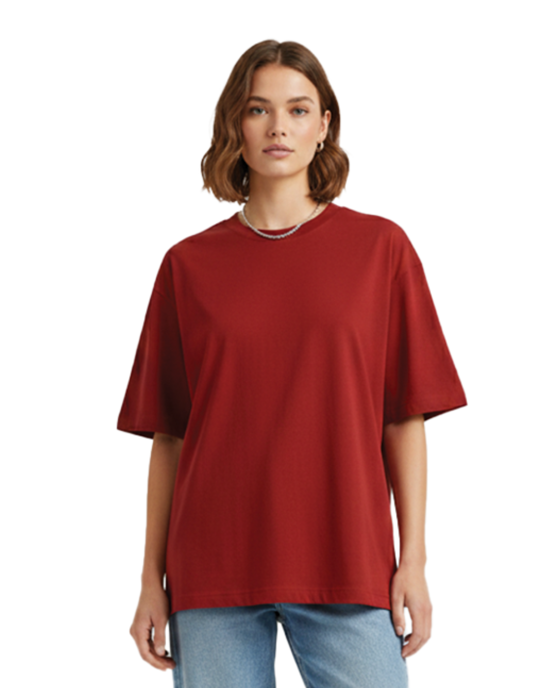 Unisex Oversized Classic T-Shirt | Red | Plain