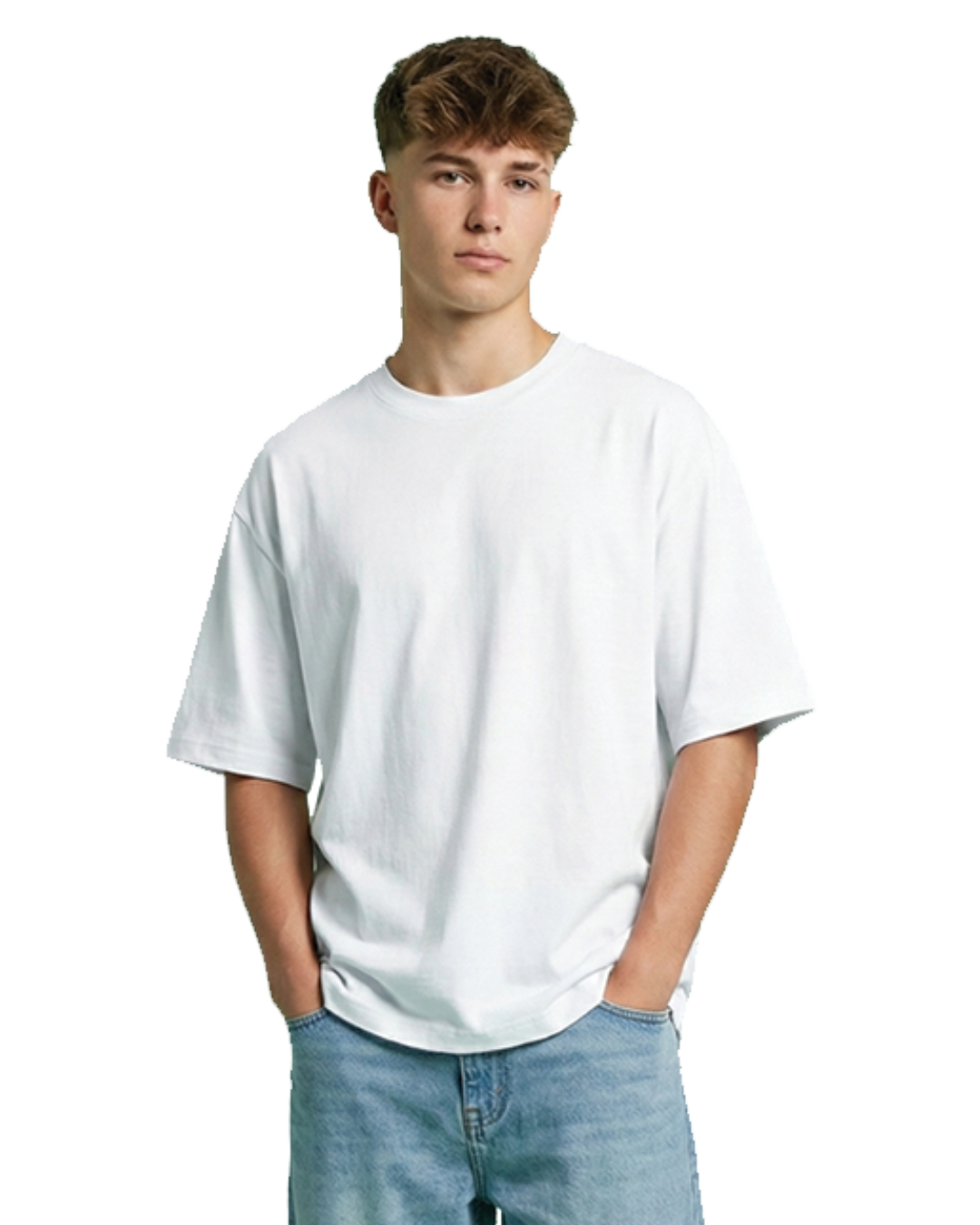 Unisex Oversized Classic T-Shirt | White | Plain
