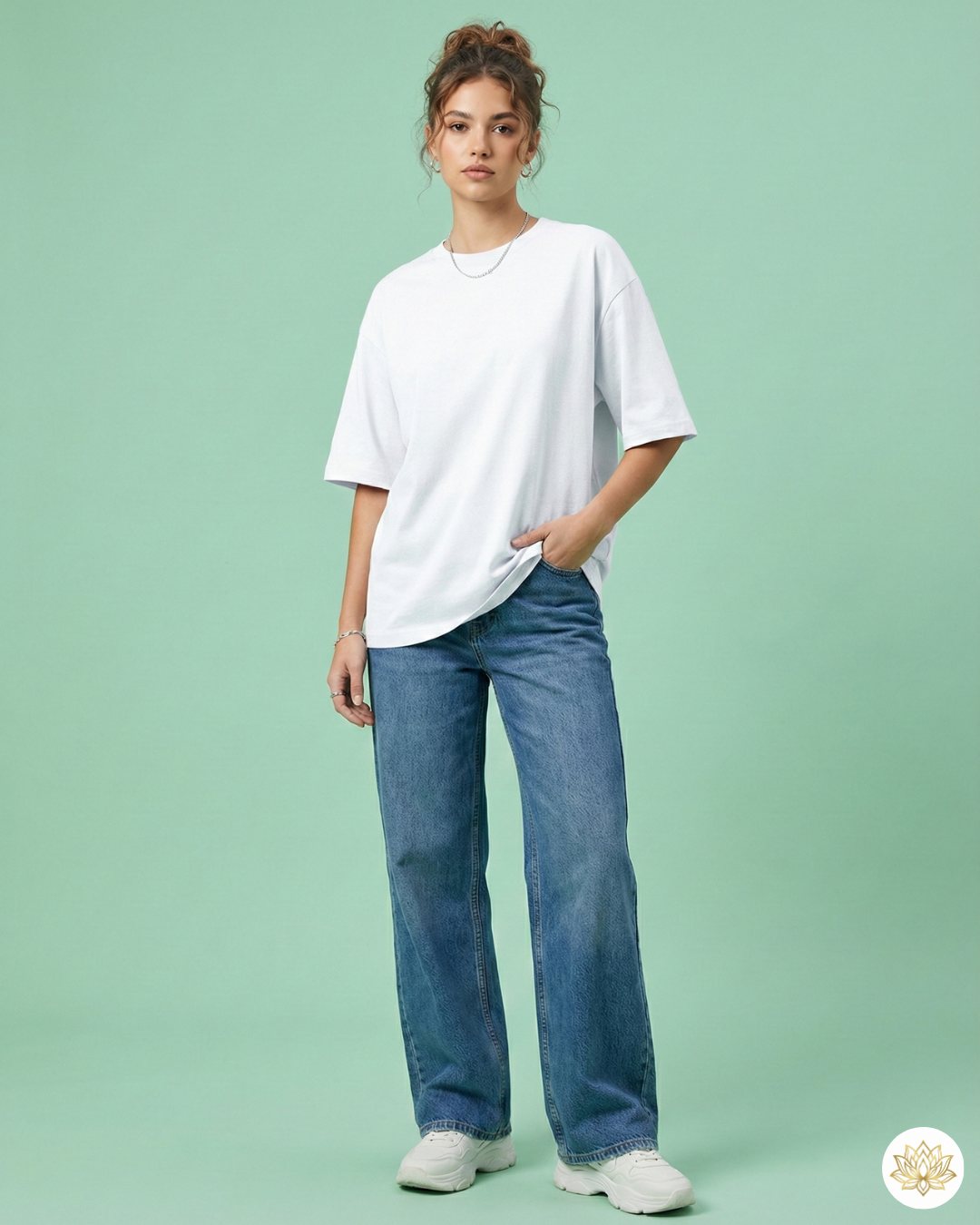 Unisex Oversized Classic T-Shirt | White | Plain