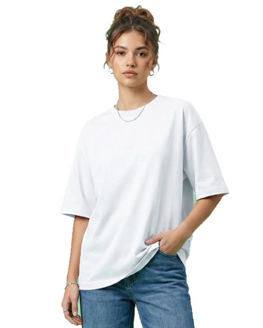 Unisex Oversized Classic T-Shirt | White | Plain