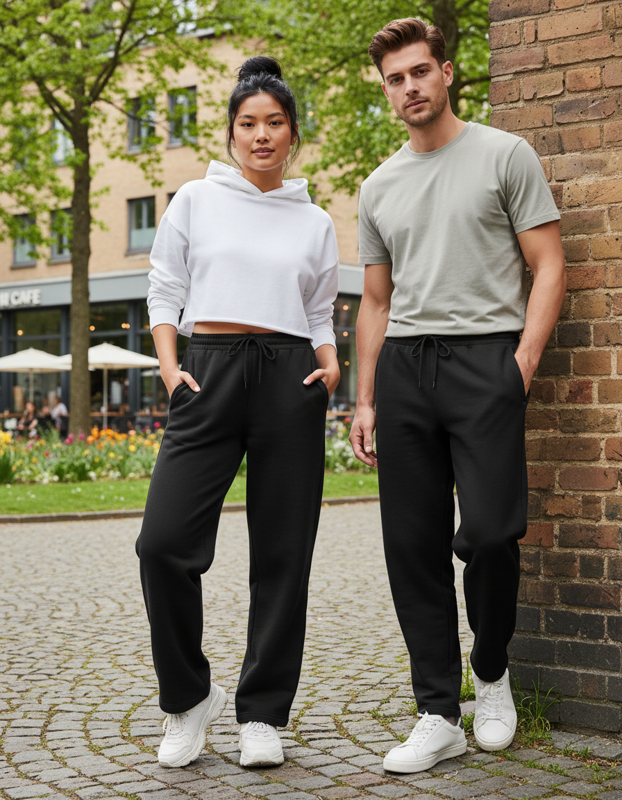 Unisex Sweatpants | US52 | Black | Plain