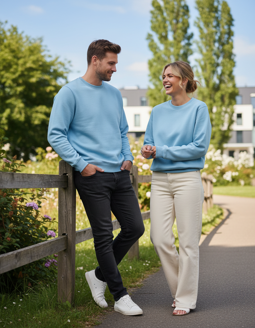 Unisex Sweatshirt | UH26 | Baby Blue | Plain