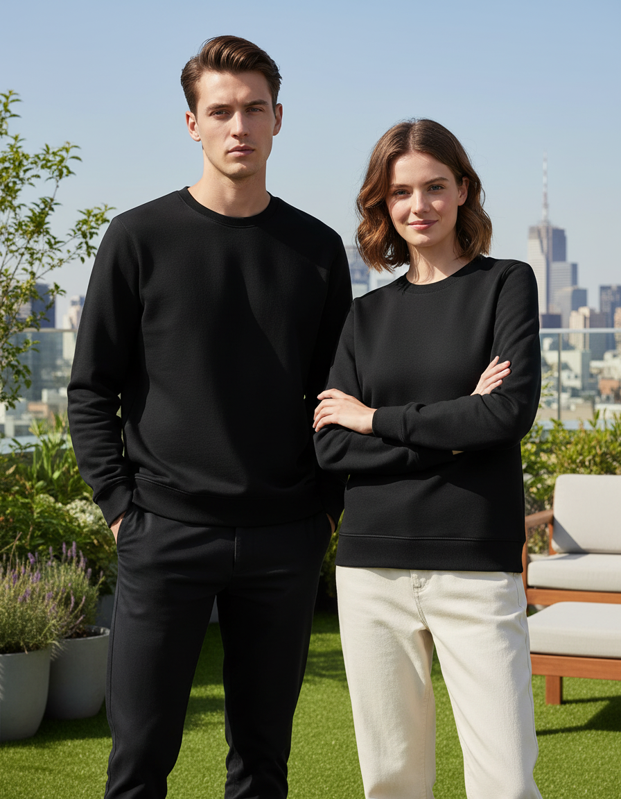 Unisex Sweatshirt | UH26 | Black | Plain