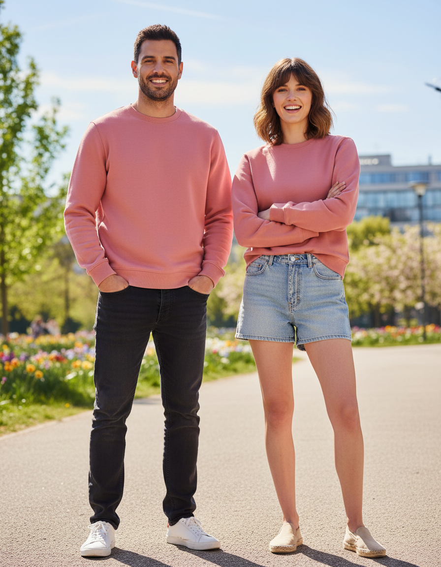 Unisex Sweatshirt | UH26 | Coral | Plain