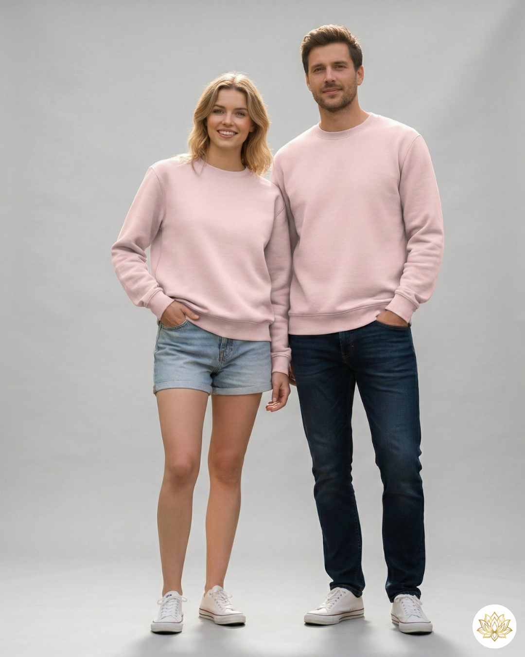 Unisex Sweatshirt | UH26 | Light Baby Pink | Plain