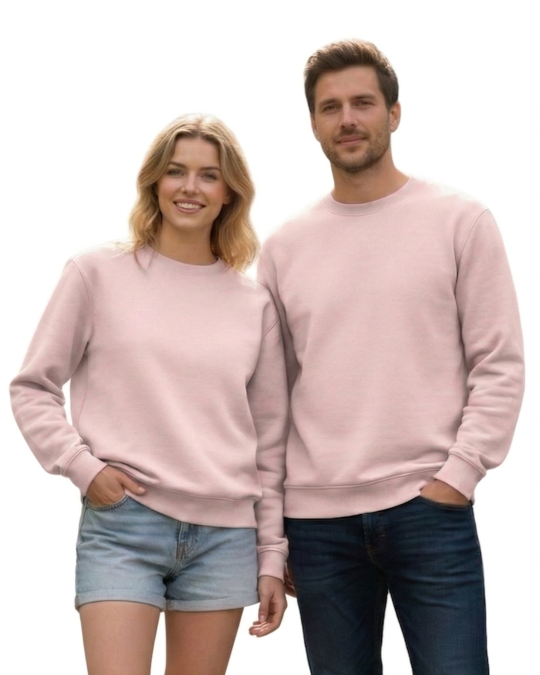 Unisex Sweatshirt | UH26 | Light Baby Pink | Plain