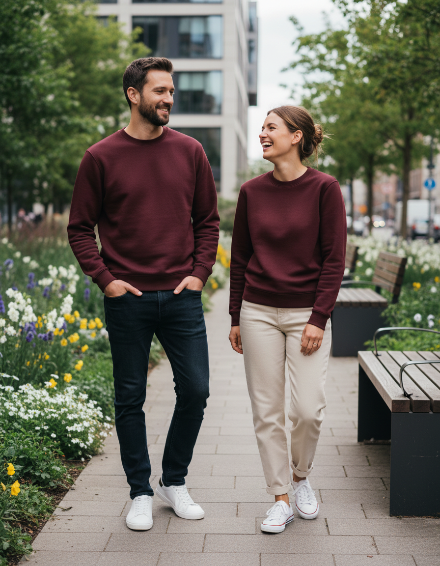 Unisex Sweatshirt | UH26 | Maroon | Plain