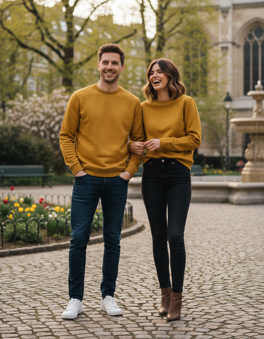 Unisex Sweatshirt | UH26 | Mustard Yellow | Plain