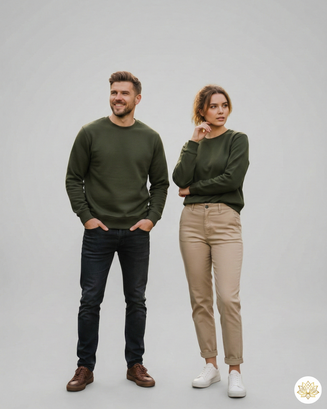 Unisex Sweatshirt | UH26 | Olive Green | Plain