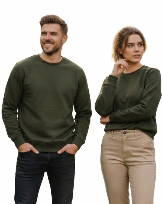 Unisex Sweatshirt | UH26 | Olive Green | Plain
