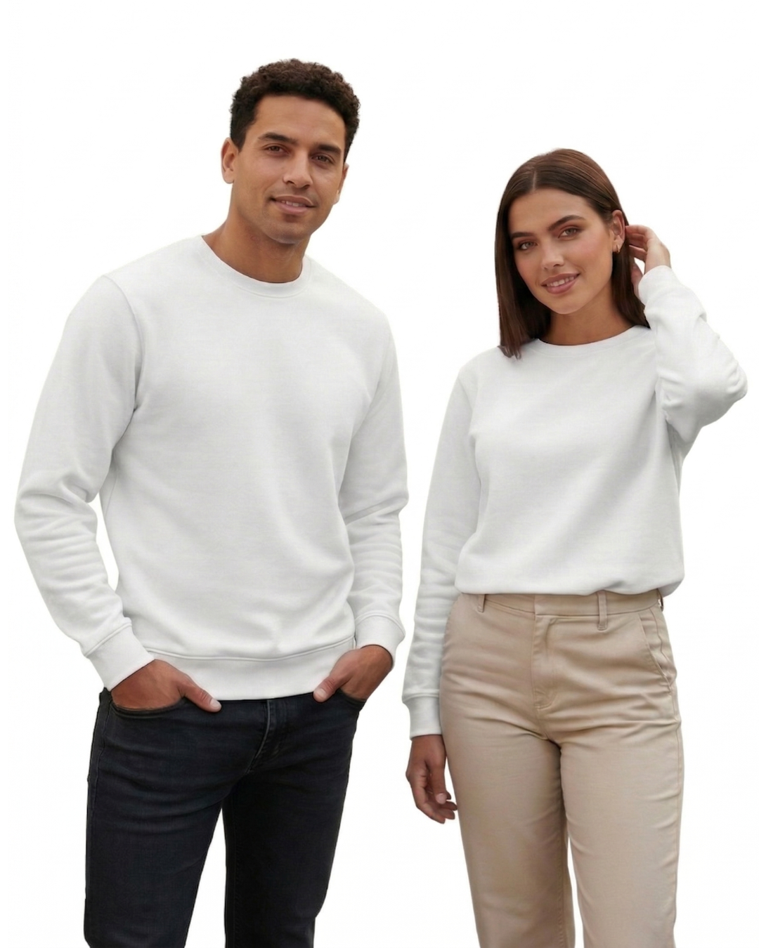 Unisex Sweatshirt | UH26 | White | Plain