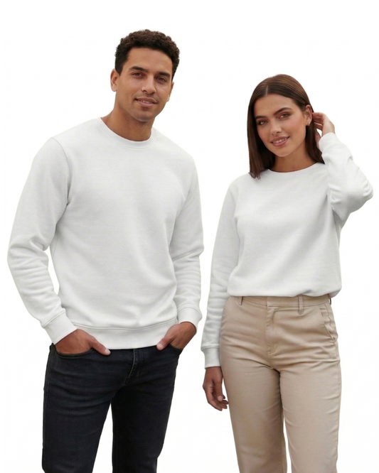Unisex Sweatshirt | UH26 | White | Plain