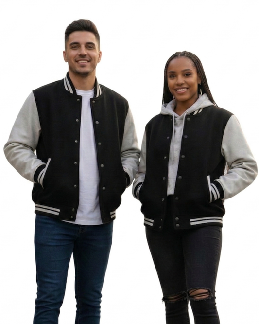 Unisex Varsity Jacket | UJ31 | Black | Plain