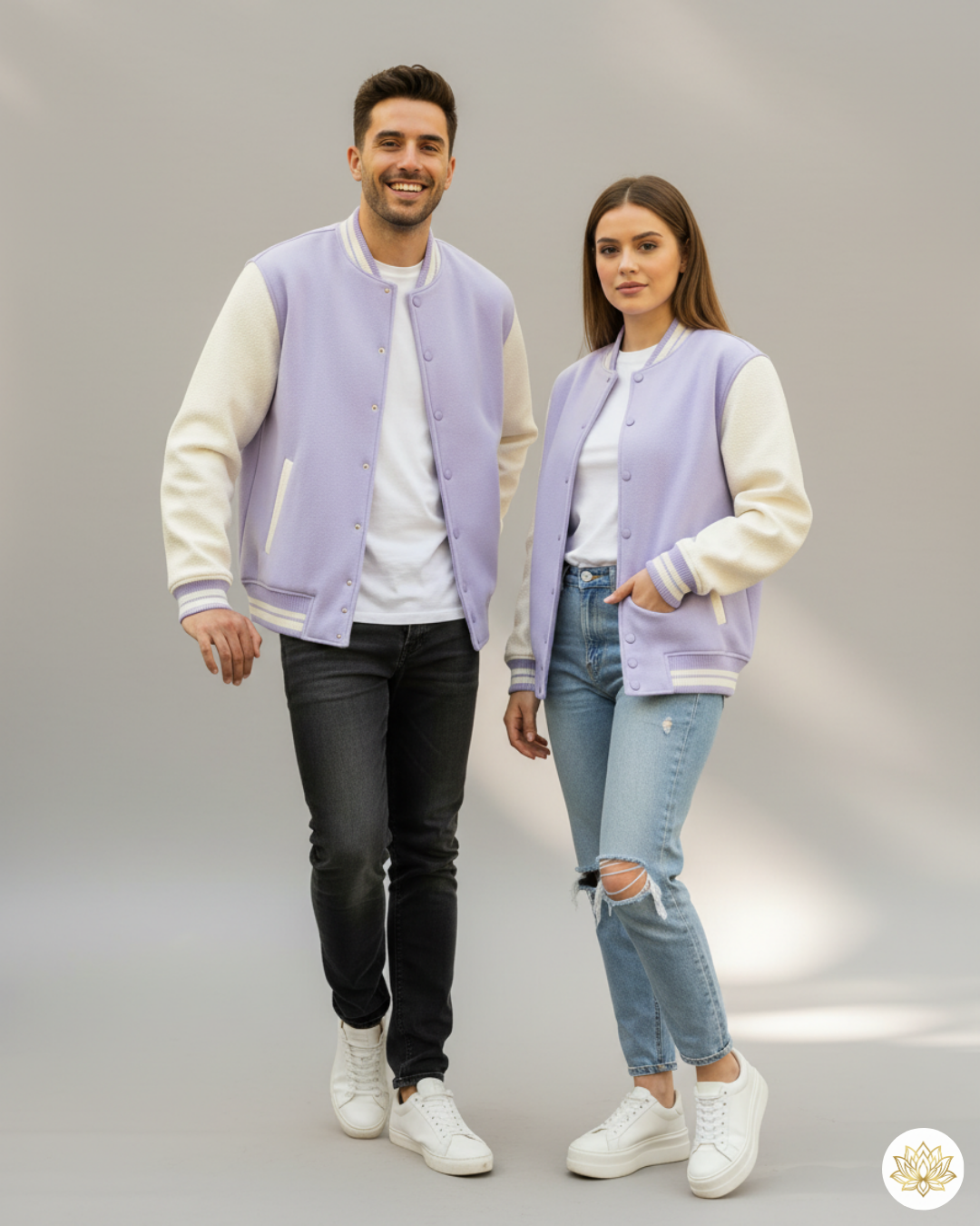 Unisex Varsity Jacket | UJ31 | Lavender | Plain
