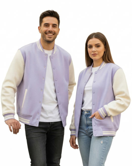 Unisex Varsity Jacket | UJ31 | Lavender | Plain