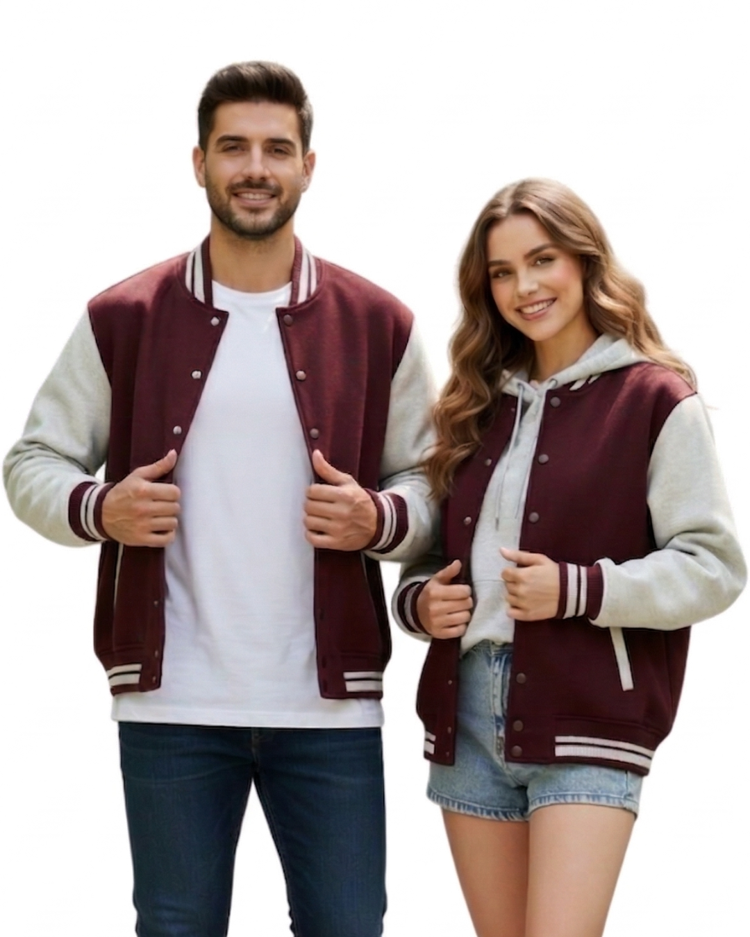 Unisex Varsity Jacket | UJ31 | Maroon | Plain