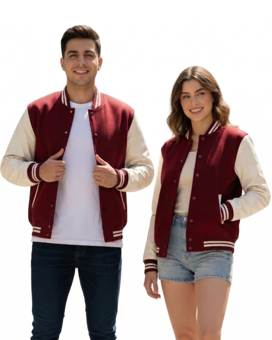 Unisex Varsity Jacket | UJ31 | Red | Plain